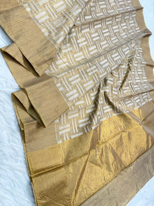 Banarasi semi tusar jute saree