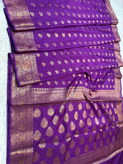 Magenta shade Dupion Silk premium Banarasi Saree