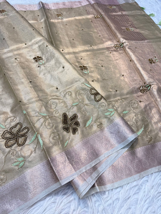 tissue kota handwork banarasi saree se