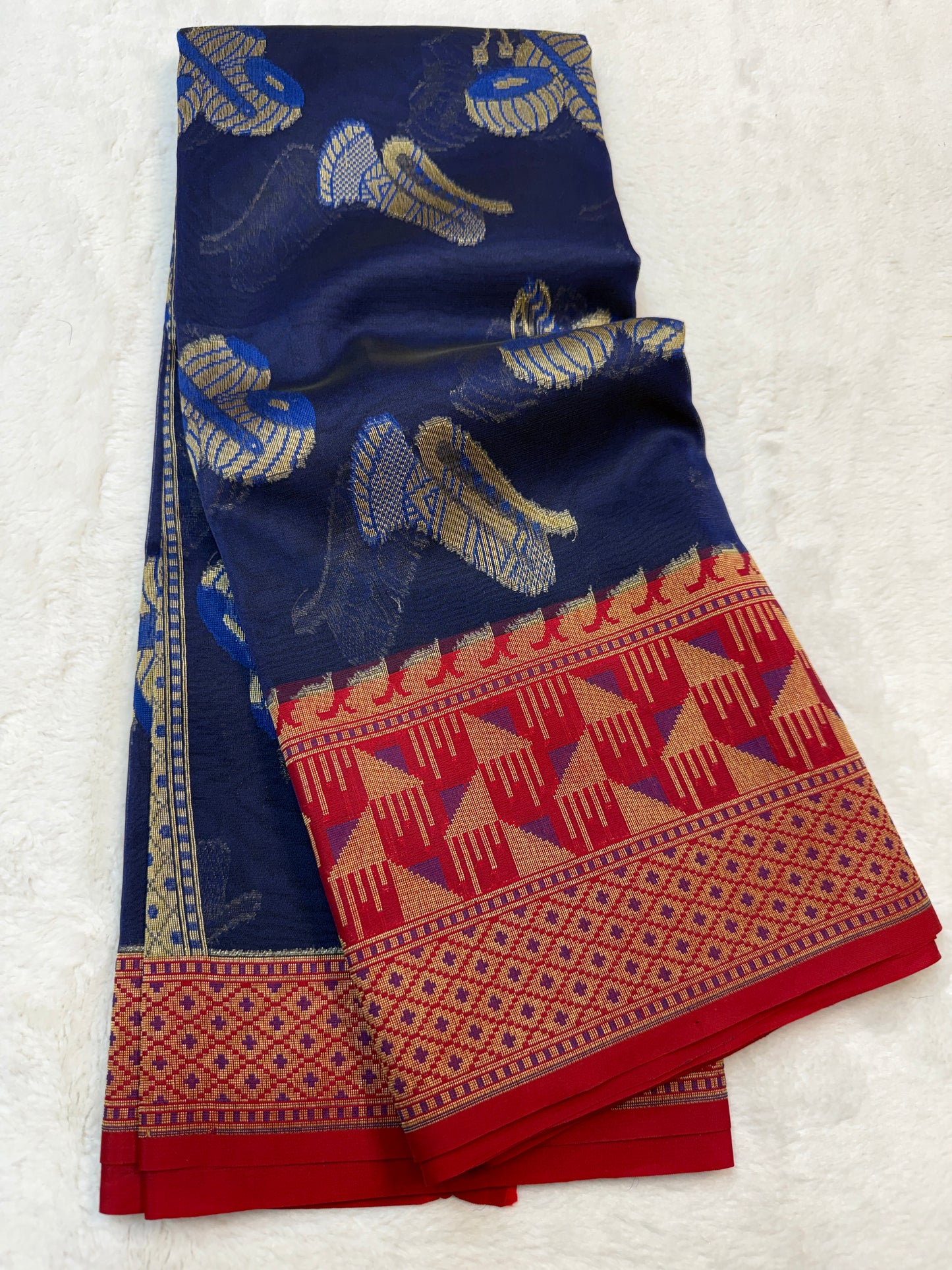 Multicolour shade kora silk premium Banarasi saree