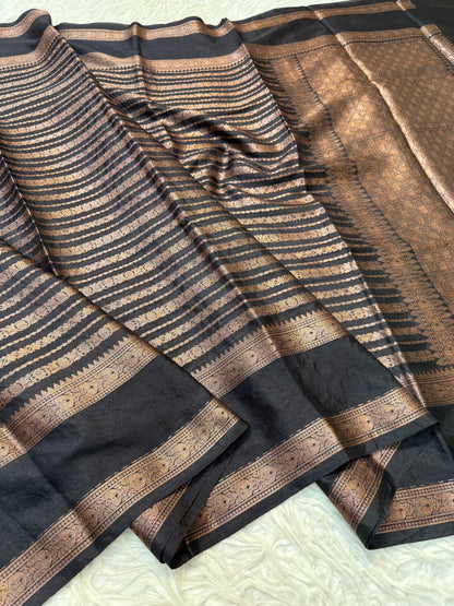 Black warm silk premium Banarasi saree