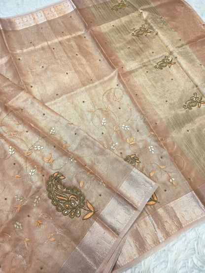 tissue kota handwork banarasi saree