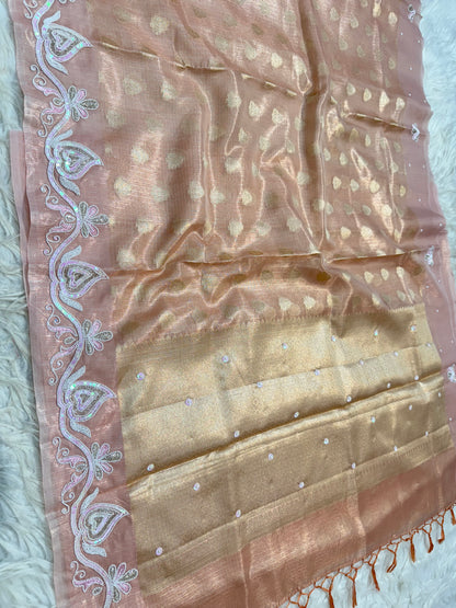 Tissue kota handwork Banarasi saree