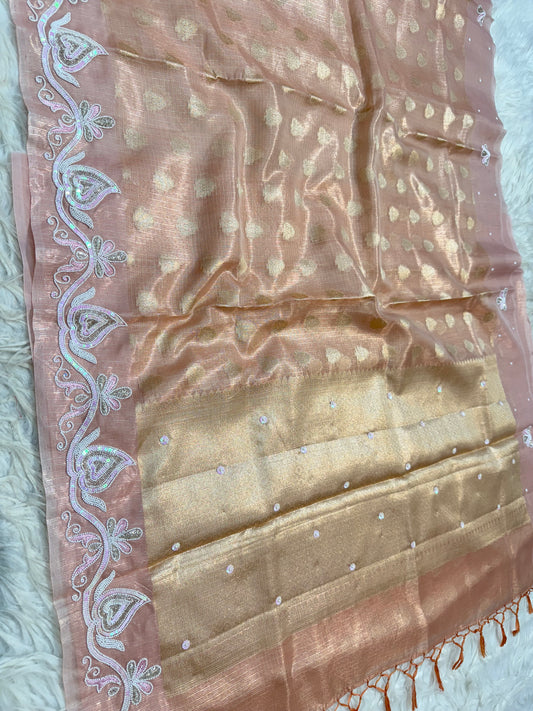Tissue kota handwork Banarasi saree