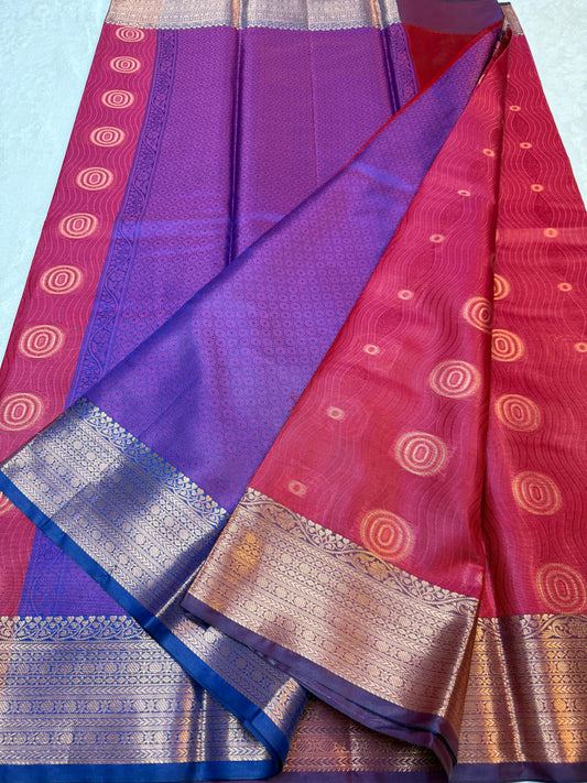Multicolor silky milky Premium Banarasi Saree