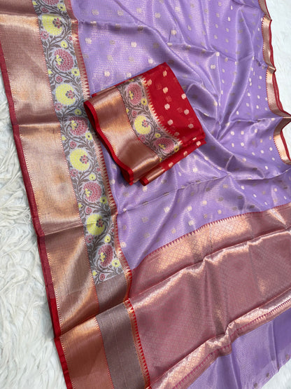 tissue kota paithani border banarasi saree