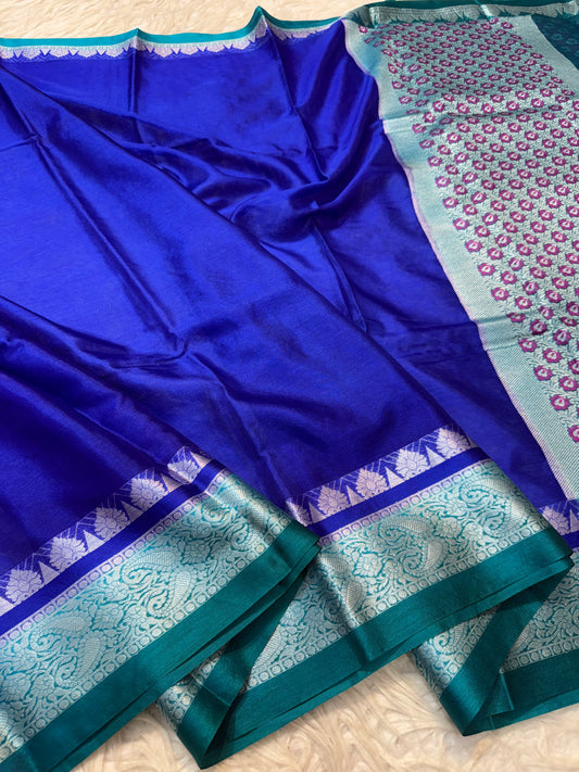 Blue shade warm silk premium Banarasi saree