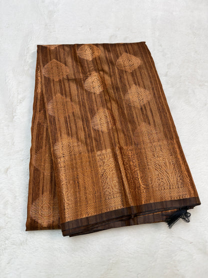 Multicolour khadi silk Banarasi saree