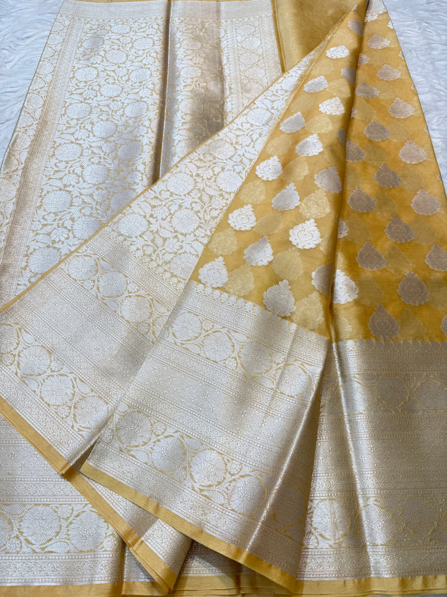 Beige shade warm silk  Banarasi saree