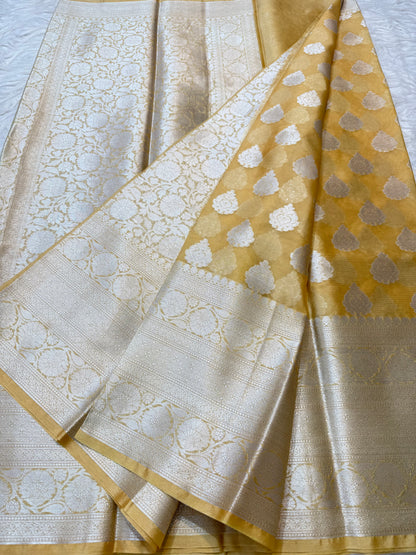 Beige shade warm silk  Banarasi saree