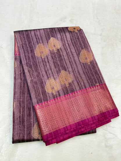 Multicolour khadi silk Banarasi saree