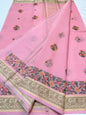 Pink shade kota designer embroidery Banarasi saree