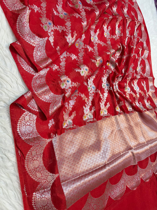 Raw mango Mina  banarasi saree
