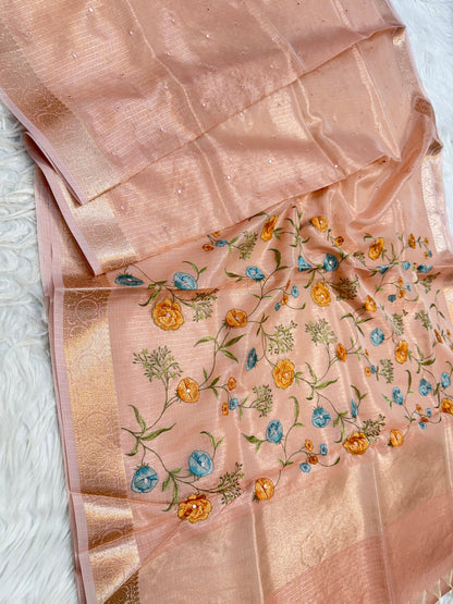 Banaras tissue kota fancy work saree