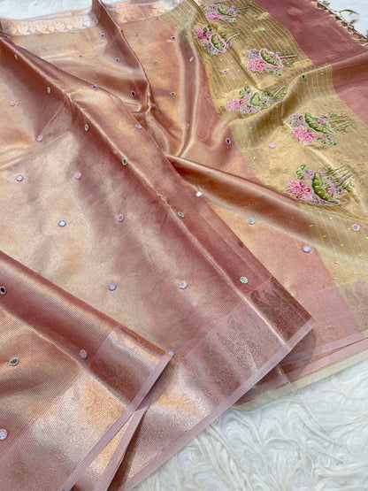 Banaras tissue kota fancy work saree