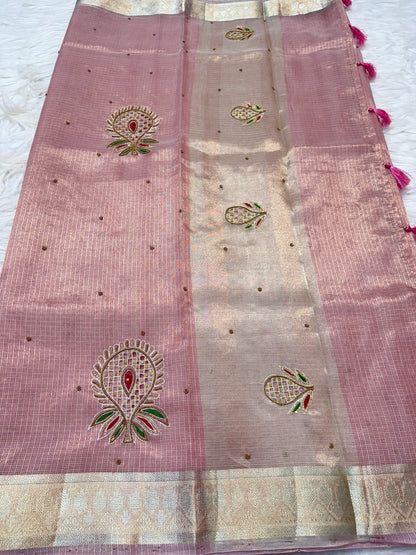 tissue kota handwork banarasi saree se