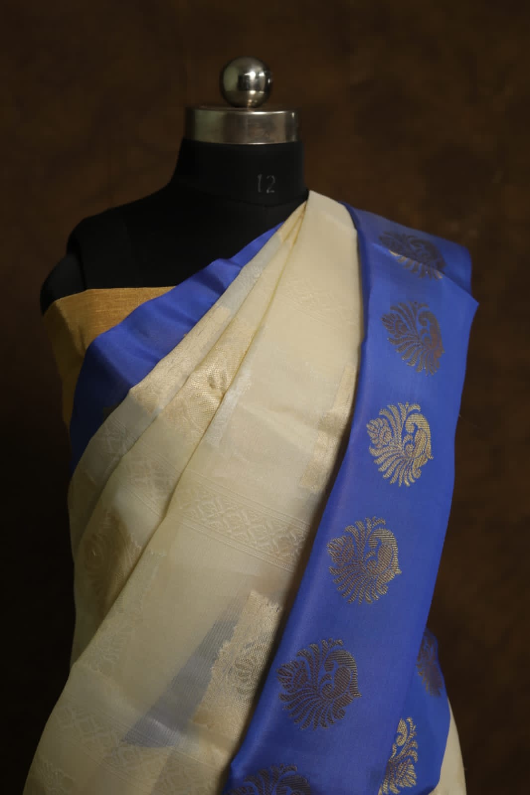 Multicolour shade Kora organza Banarasi saree