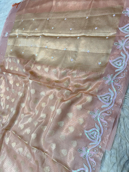 Tissue kota handwork Banarasi saree