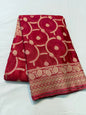 Red shade Chinon Viscose premium saree