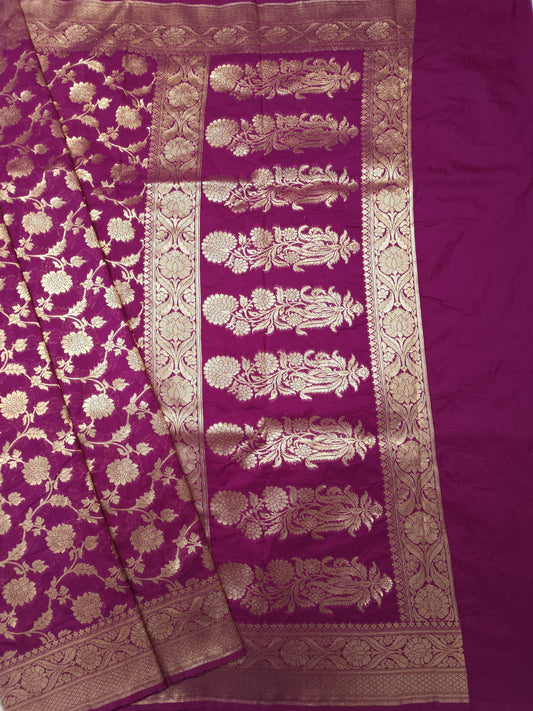 Banarasi semi khaddi georgette saree