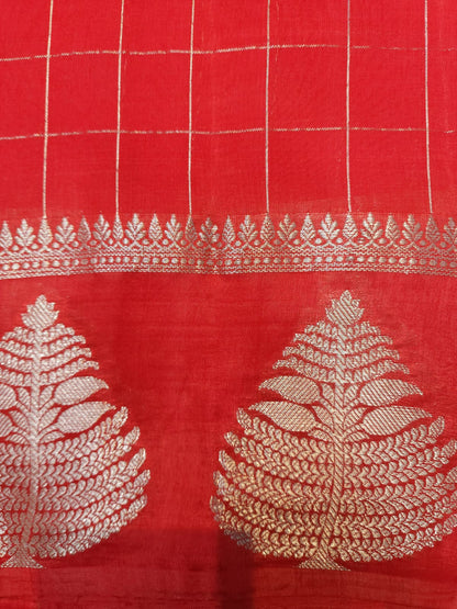 Semi Raw mango banarasi saree