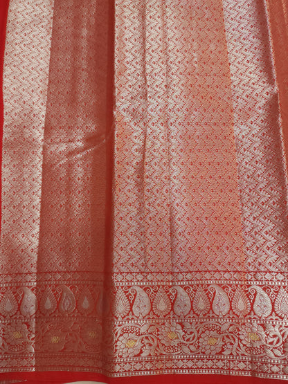 Raw mango banarasi saree