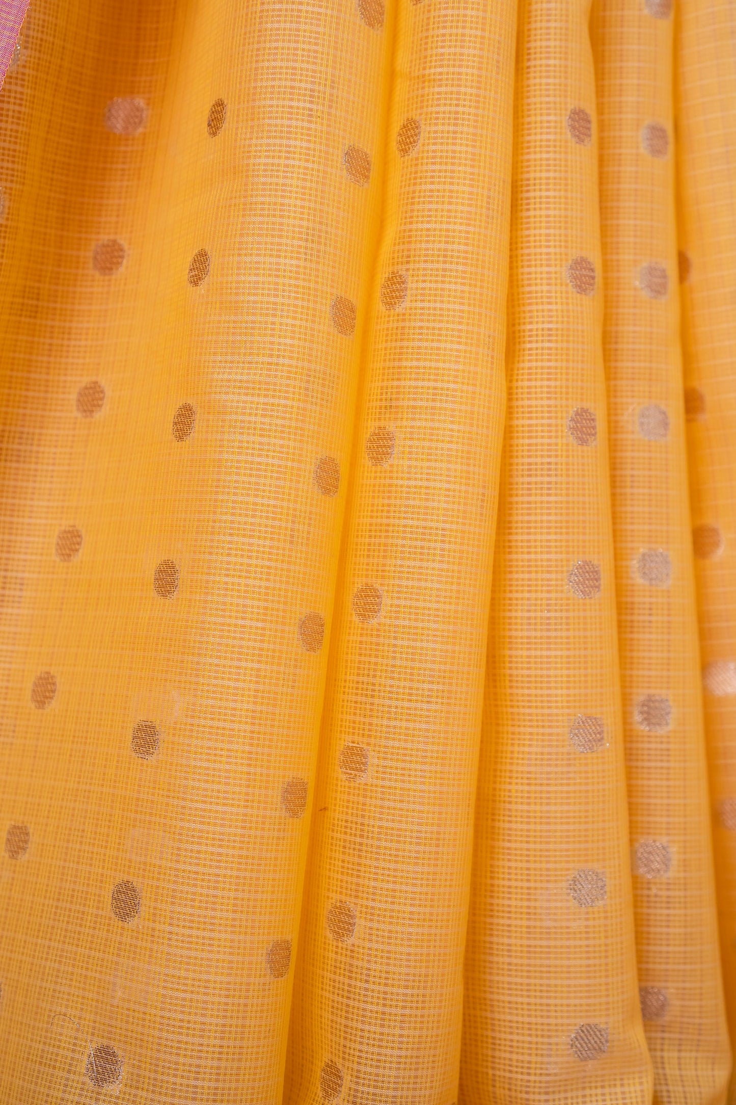 Yellow Cotton Kota Designer Pathni Border Premium Banarasi Saree