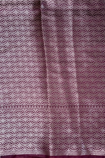 Wine Raw Mango Premium Banarasi Saree