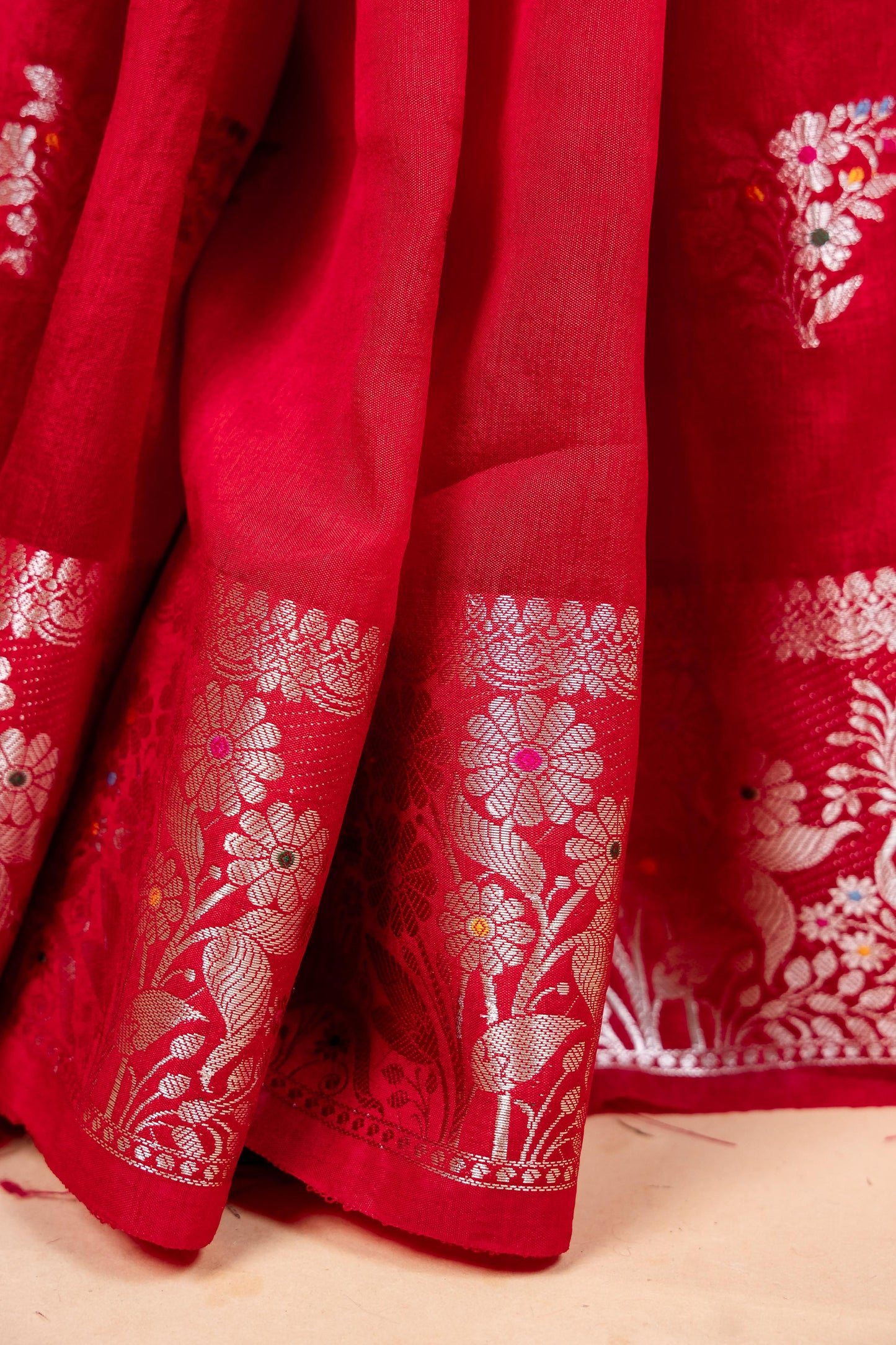 Red Raw Mango Premium Banarasi Saree