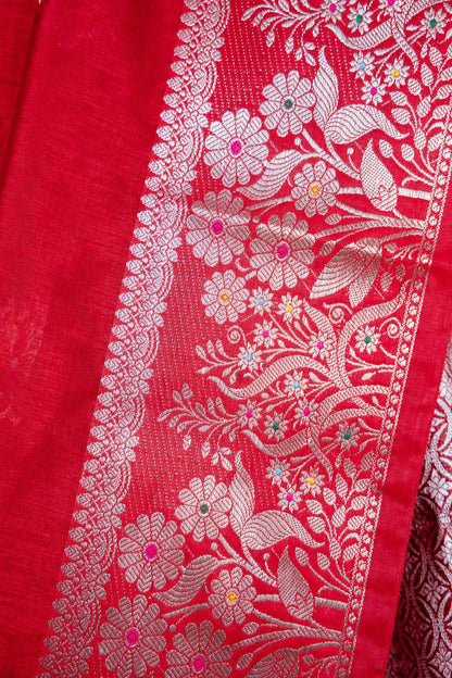 Red Raw Mango Premium Banarasi Saree