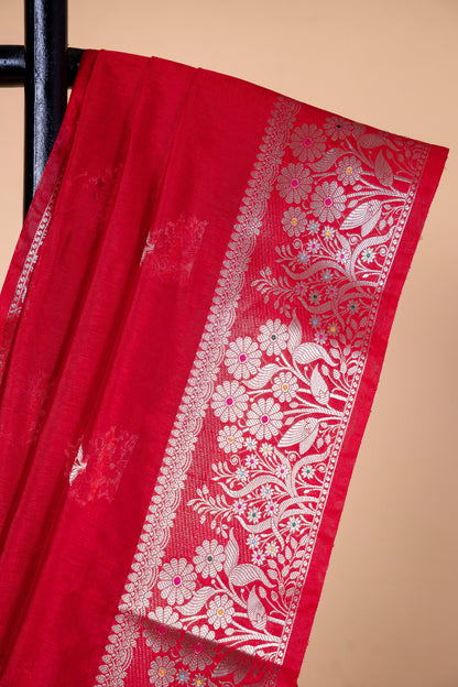 Red Raw Mango Premium Banarasi Saree