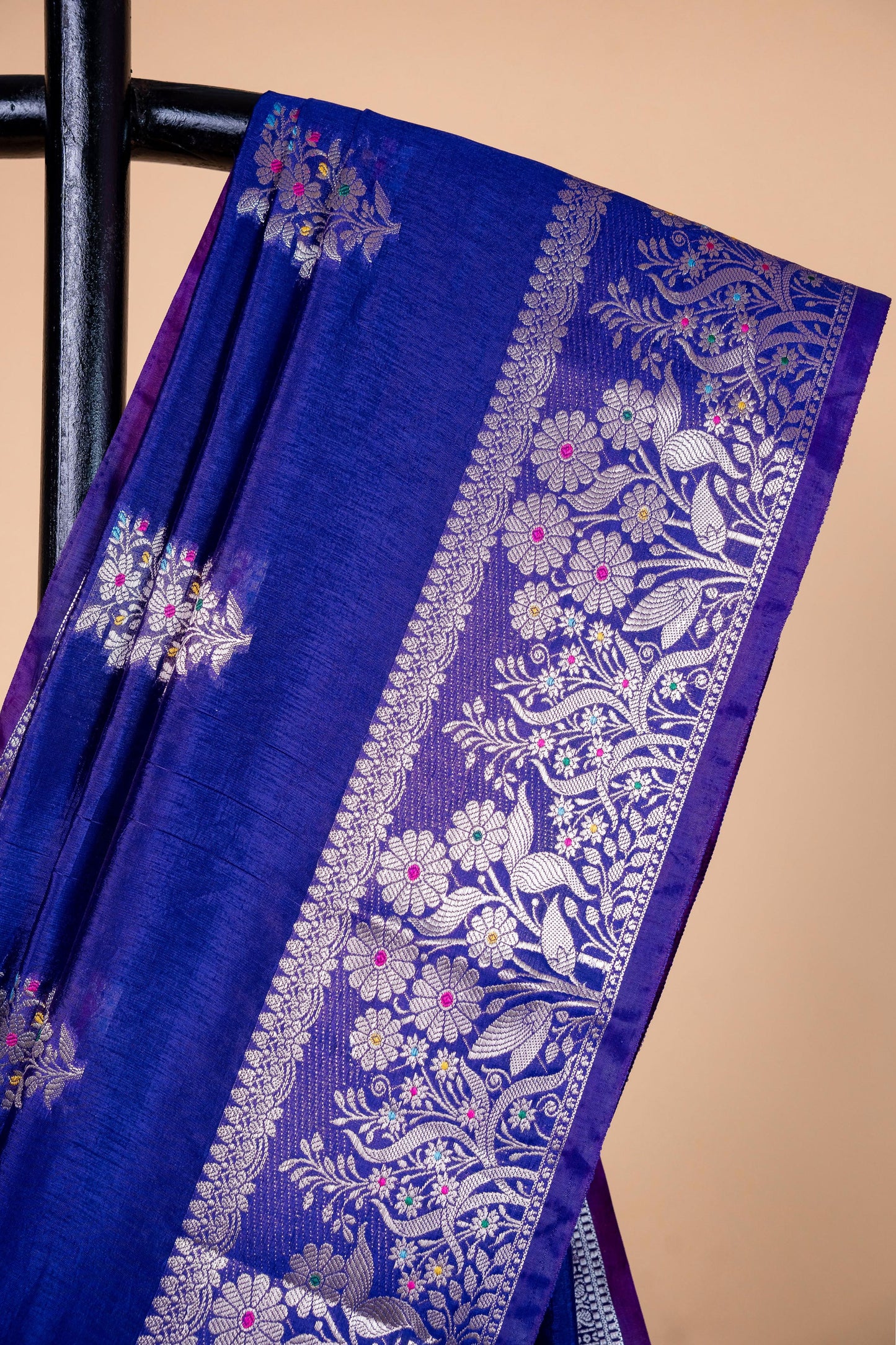 Royal Blue Raw Mango Premium Banarasi Saree