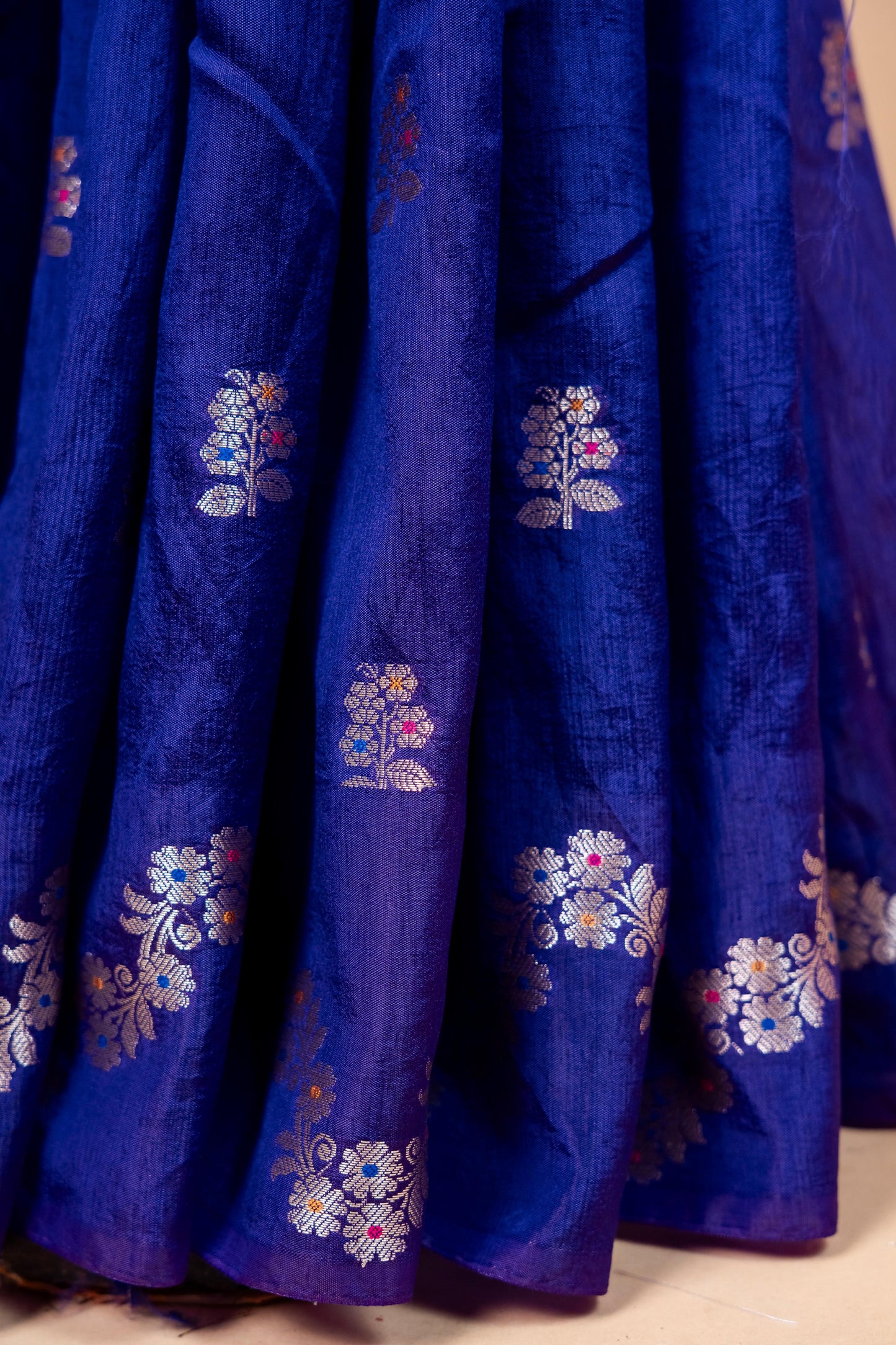 Royal Blue Raw Mango Premium Banarasi Saree