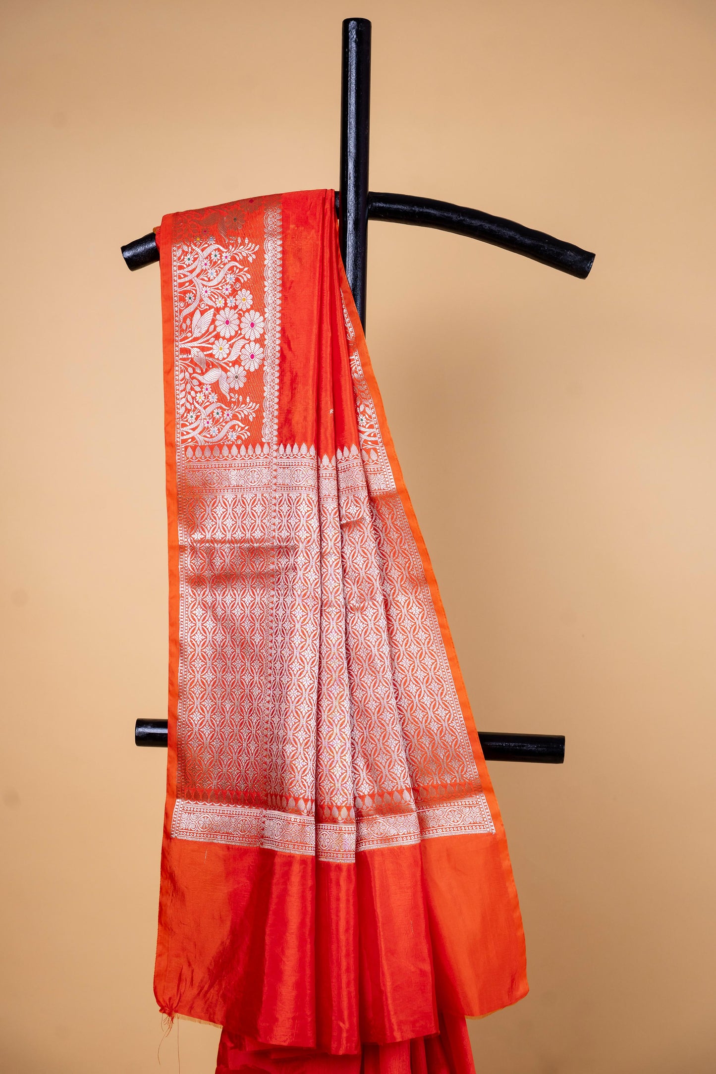 Orange Raw Mango Premium Banarasi Saree