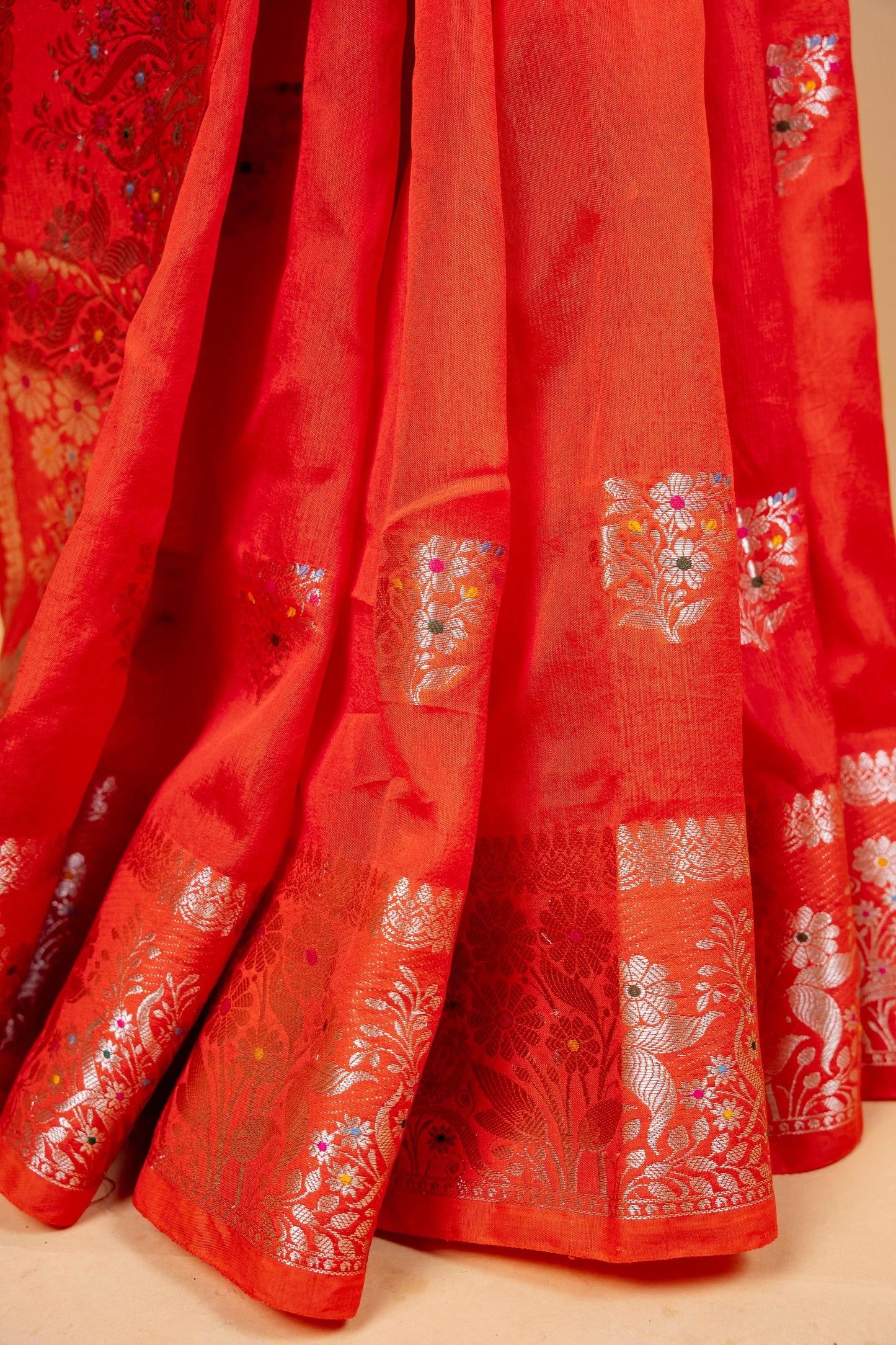 Orange Raw Mango Premium Banarasi Saree