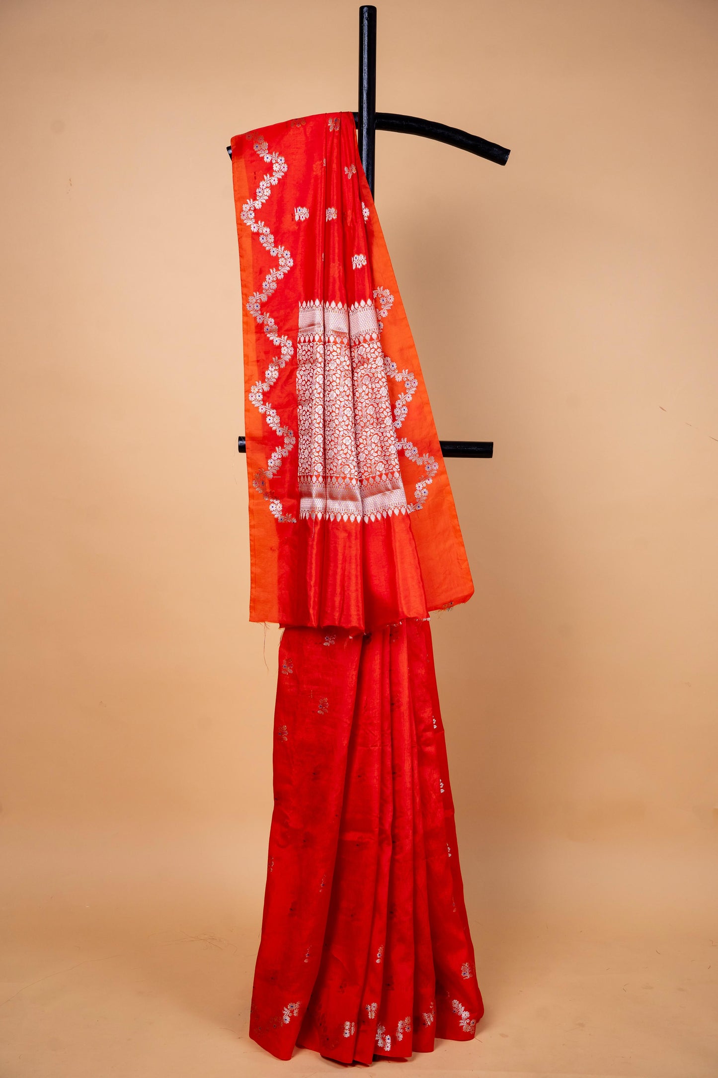Orange Raw Mango Premium Banarasi Saree