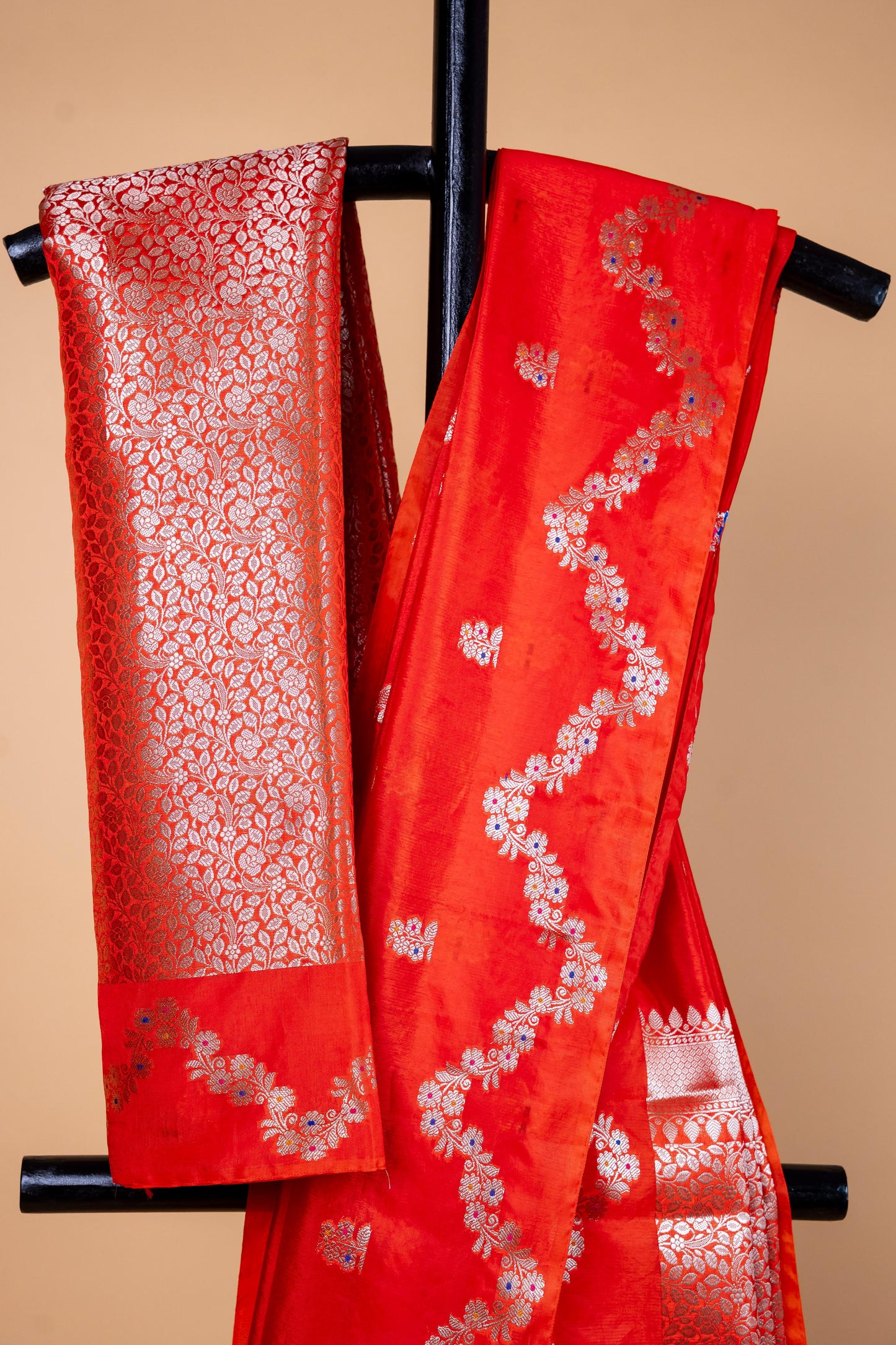 Orange Raw Mango Premium Banarasi Saree