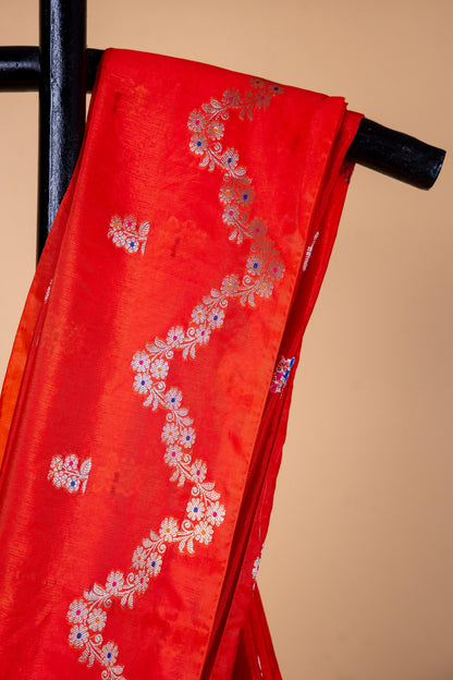 Orange Raw Mango Premium Banarasi Saree