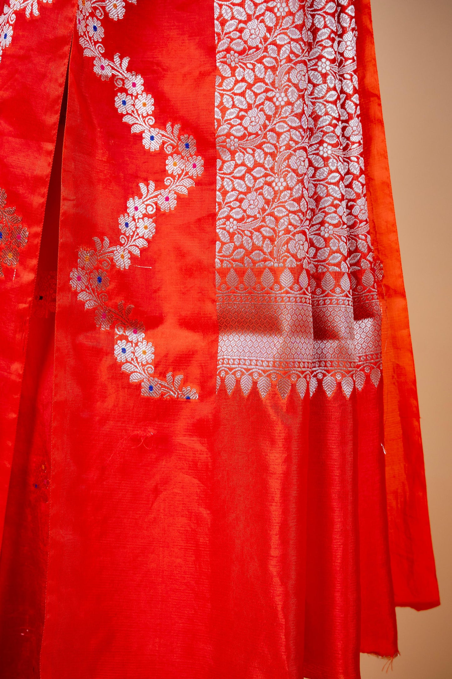 Orange Raw Mango Premium Banarasi Saree