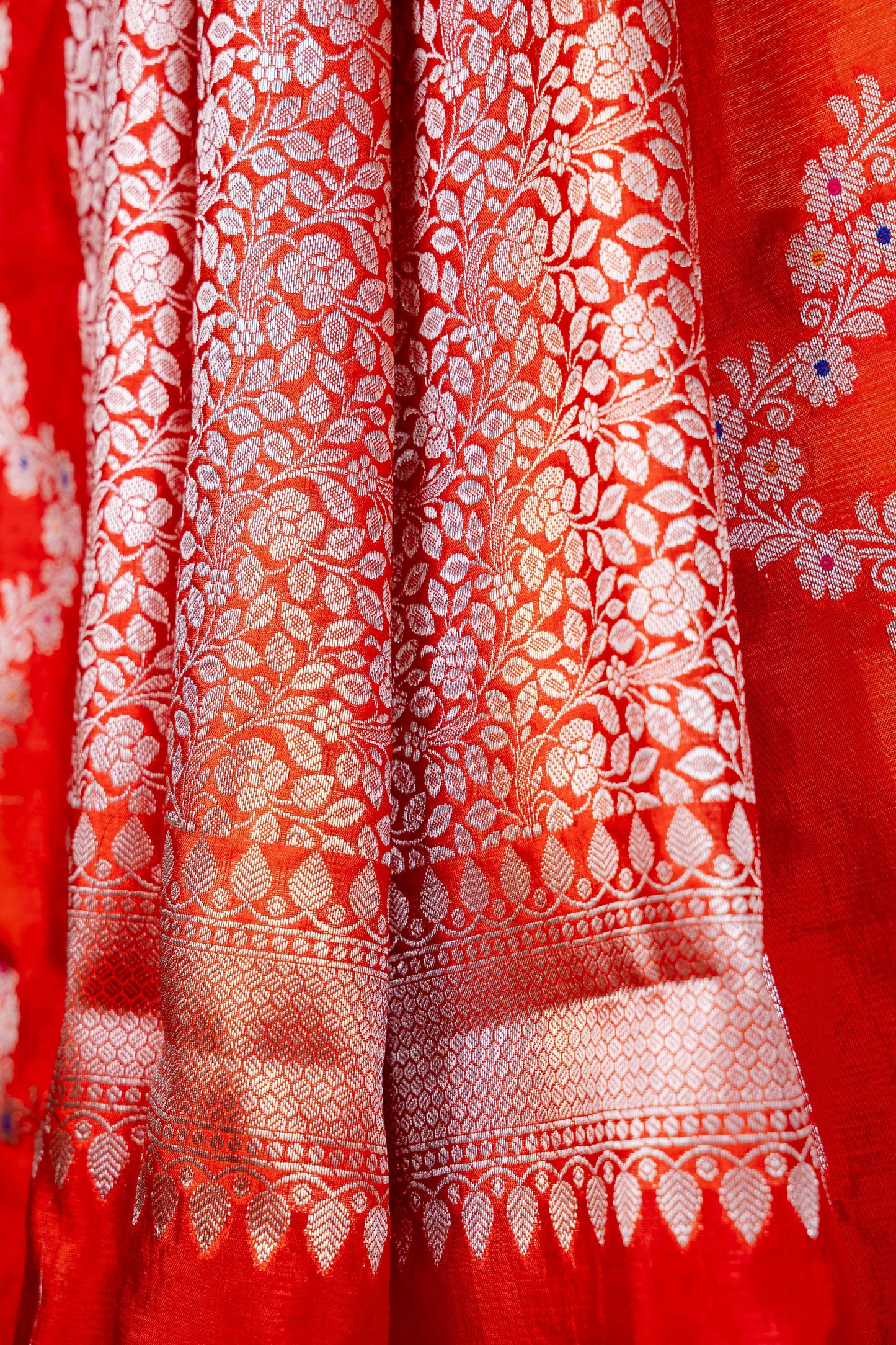 Orange Raw Mango Premium Banarasi Saree