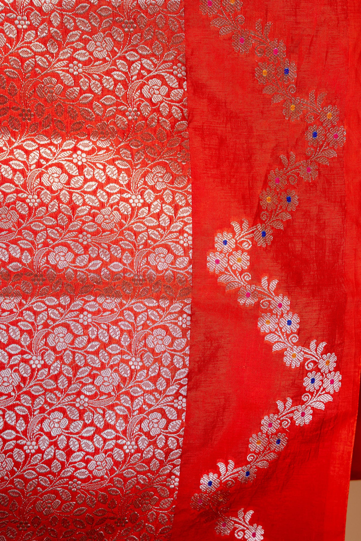 Orange Raw Mango Premium Banarasi Saree