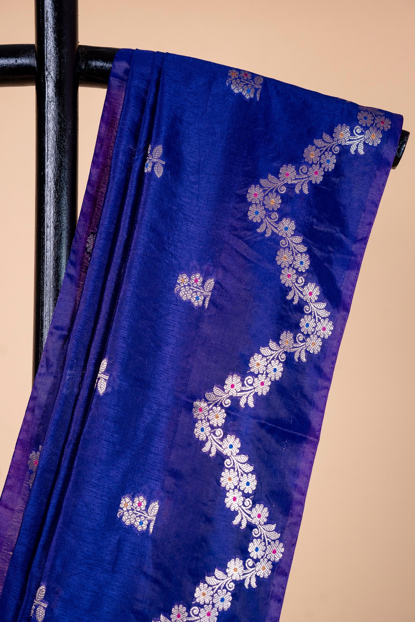 Royal Blue Raw Mango Premium Banarasi Saree
