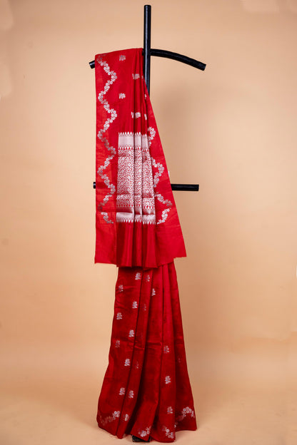 Red Raw Mango Premium Banarasi Saree