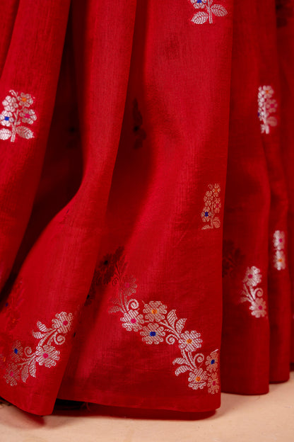 Red Raw Mango Premium Banarasi Saree