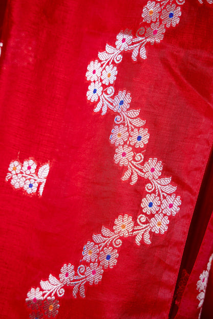 Red Raw Mango Premium Banarasi Saree