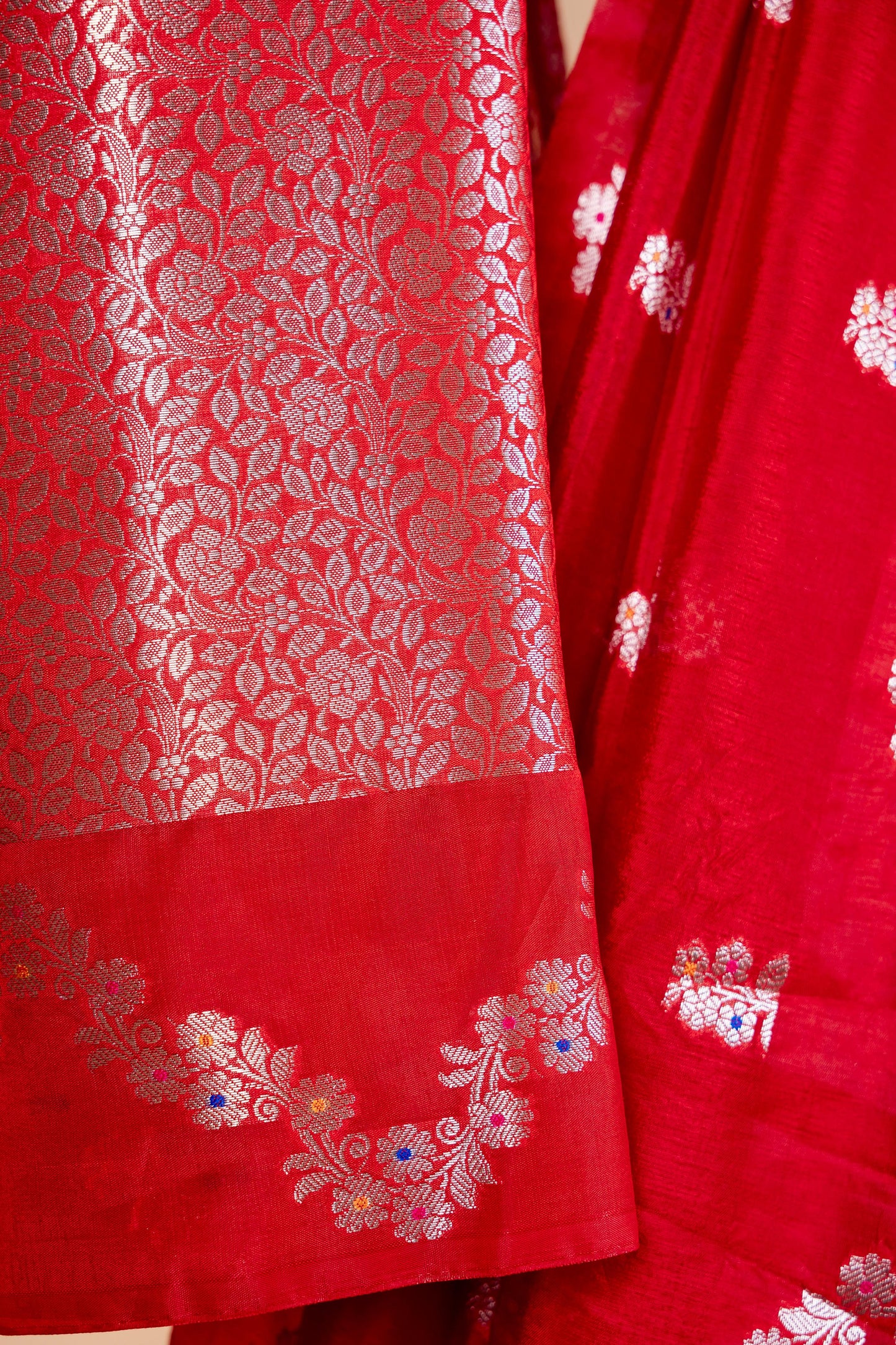 Red Raw Mango Premium Banarasi Saree