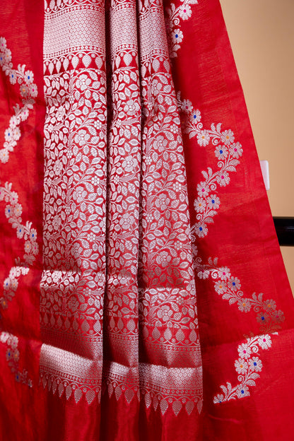 Red Raw Mango Premium Banarasi Saree
