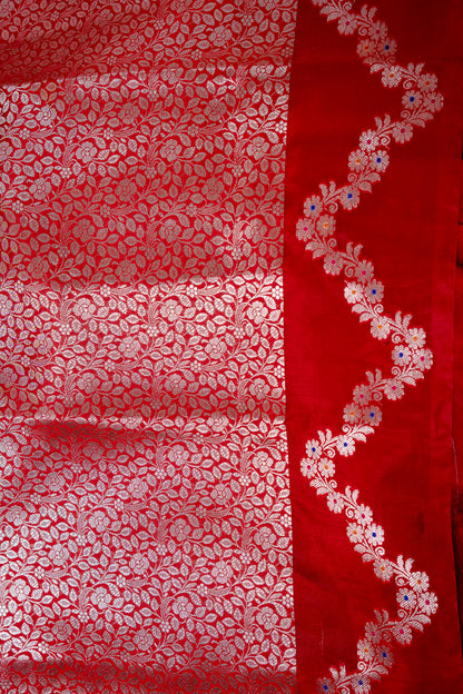 Red Raw Mango Premium Banarasi Saree
