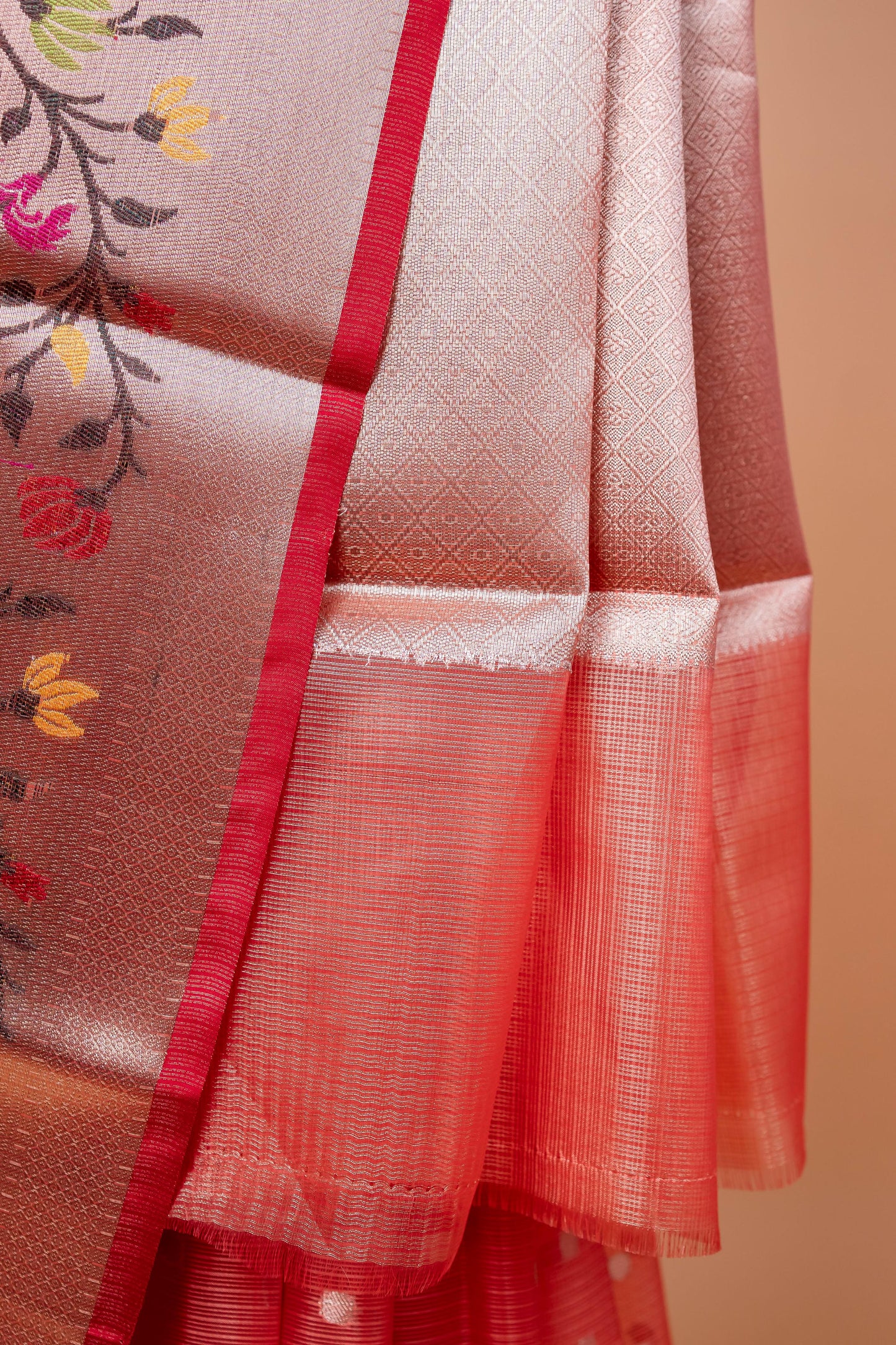 Red Tissue Kota Designer Paithni Border Premium Banarasi Saree