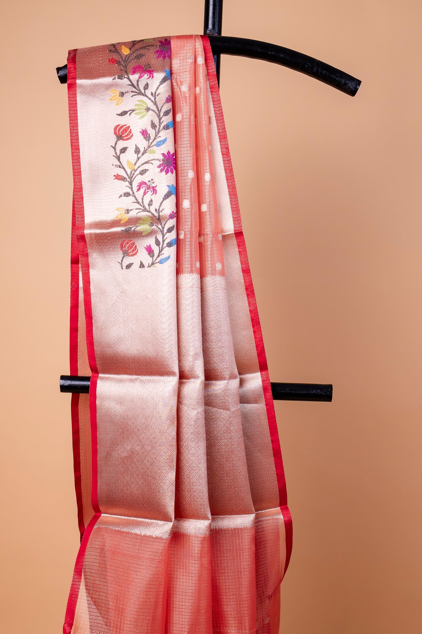 Red Tissue Kota Designer Paithni Border Premium Banarasi Saree